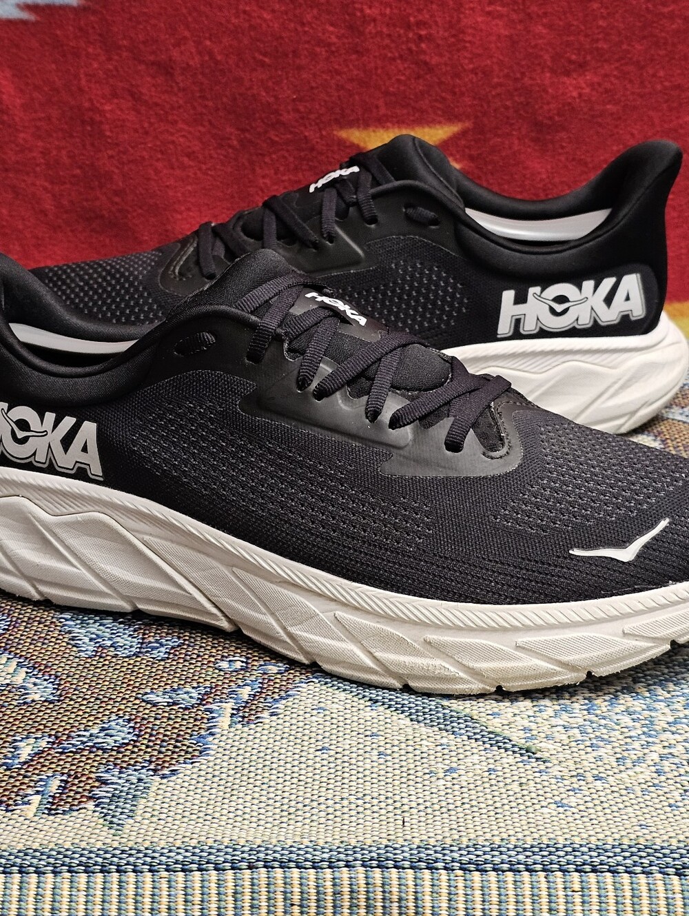 Hoka One One Arahi 7 Mens Shoes Size 11 Black White Sneakers Lace Up - Picture 2 of 14